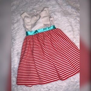 Rare Editions Girls 6x Dress Coral Teal Easter 🐣